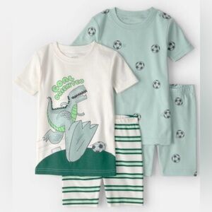 NWOT Carter’s Short Sleeve Snug 4 piece pajama set 2T